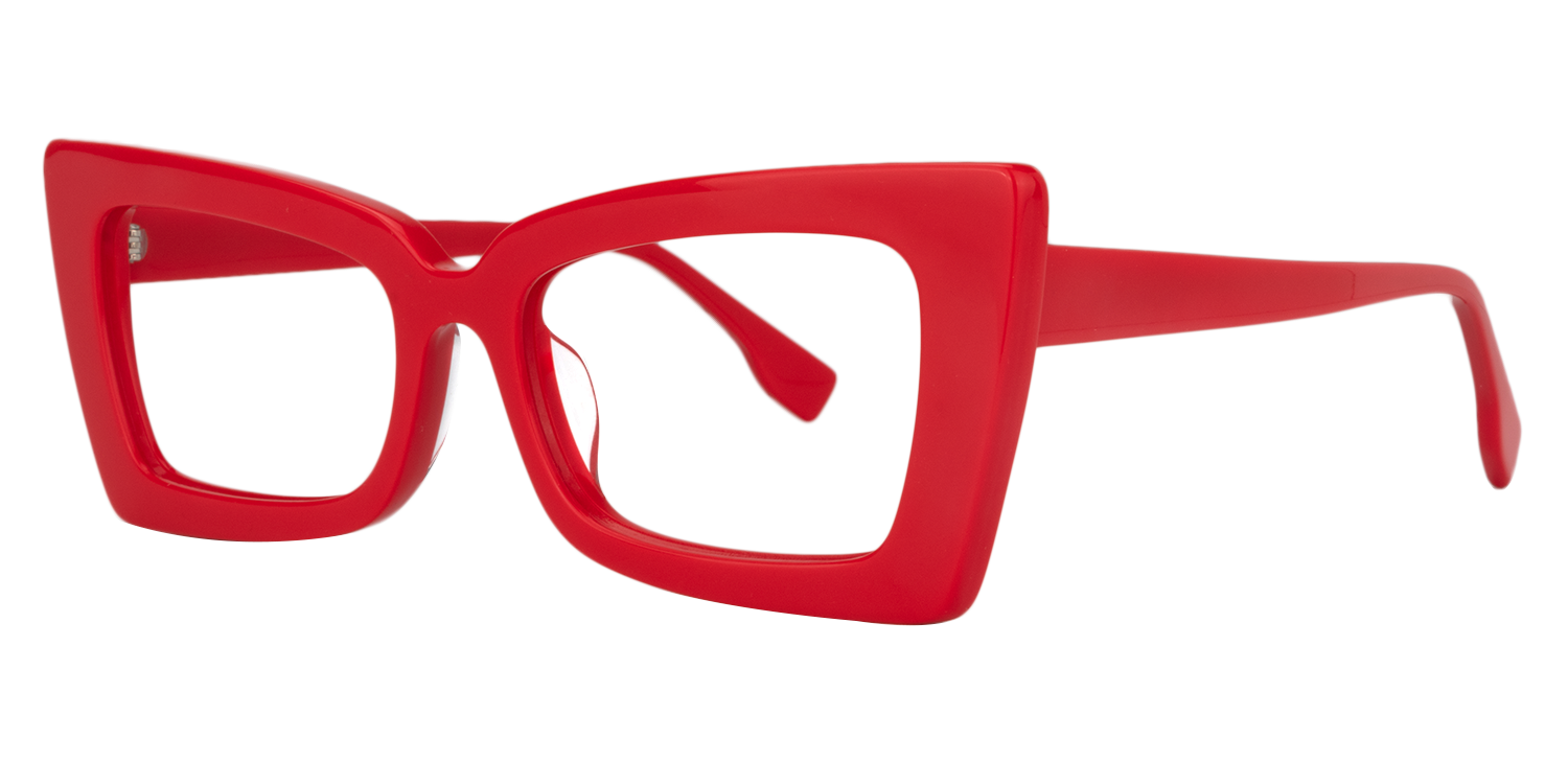 ALETIA. Lente de pasta roja. Lente ojo de gato. Lente con filtro luz azul. Lente personalizado. Lentes unisex. Lentes para computadora