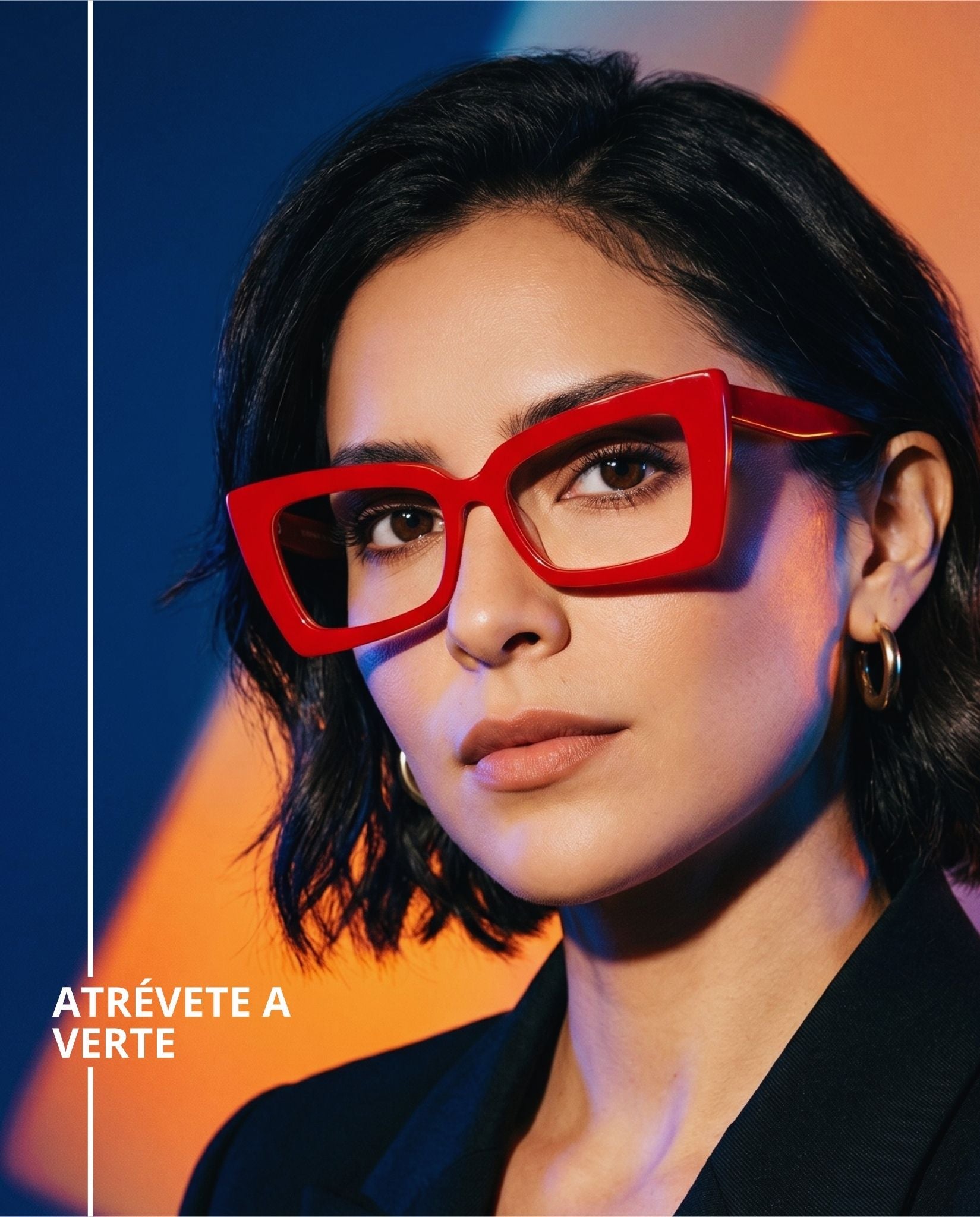 ALETIA. Lente de pasta roja. Lente ojo de gato. Lente con filtro luz azul. Lente personalizado. Lentes para mujer. Lentes para computadora