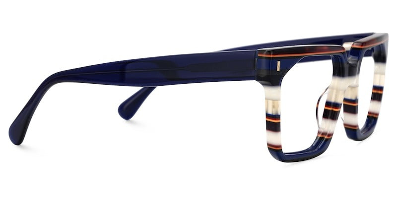 Armazón rectangular azul. Armazón para graduar. Armazón de pasta. Armazón para computadora. Armazón de hombre