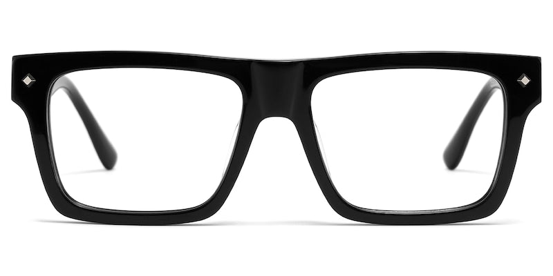 Armazón rectangular negro. Armazón para graduar. Armazón moderno. Armazón para hombre. Armazón para mujer.