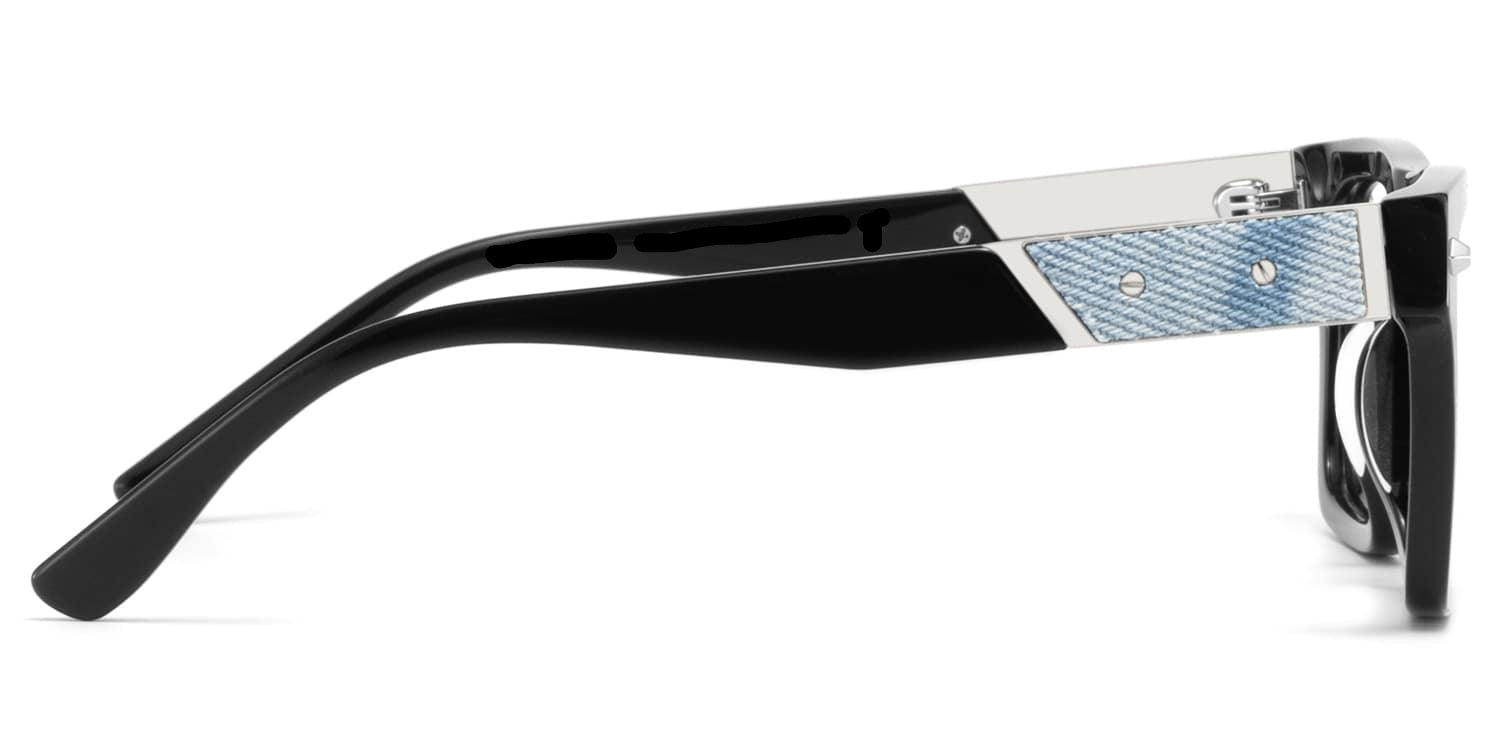 Armazón rectangular negro. Armazón para graduar. Armazón moderno. Armazón para hombre. Armazón para mujer.