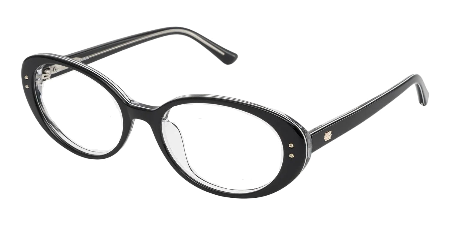 ETHEL BLACK. Lente de pasta negra. Lente redondo. Lente con filtro luz azul. Lente personalizado. Lentes unisex. Lentes para computadora