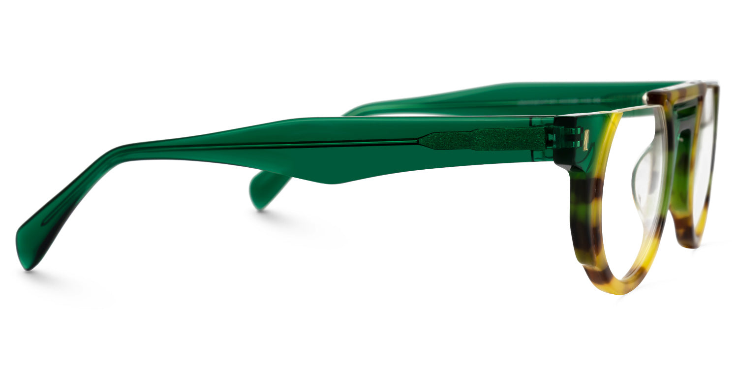 FALCON GREEN. Lente de pasta verde. Lente de Colores. Lente redondo. Lente con filtro luz azul. Lente personalizado. Lentes unisex. Lentes para computadora