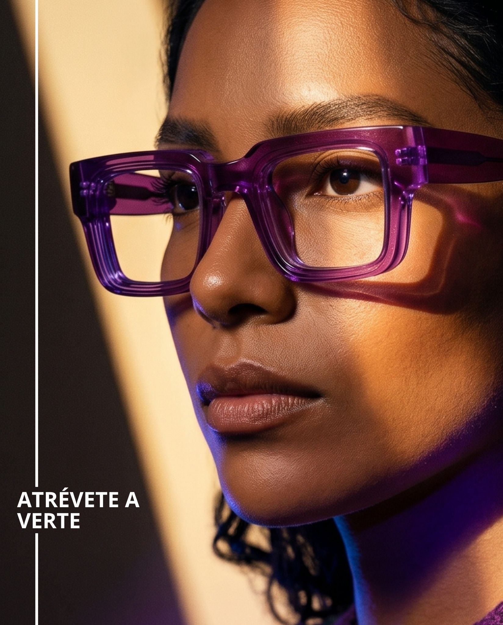 JASPER, lentes de pasta morada transparente