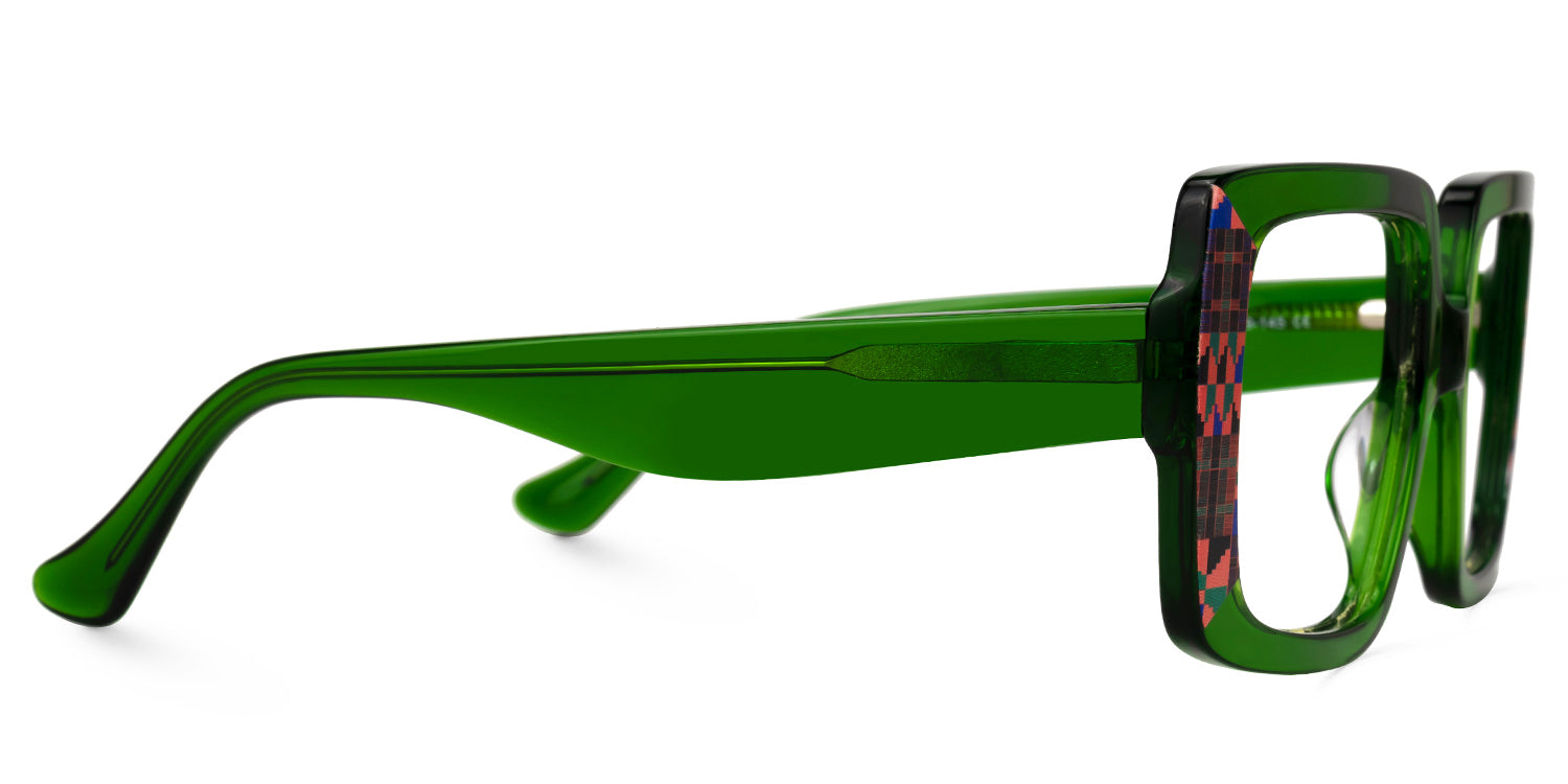 Armazón verde. Armazón cuadrado. Maxiglass. Armazón para graduar. Armazón moderno