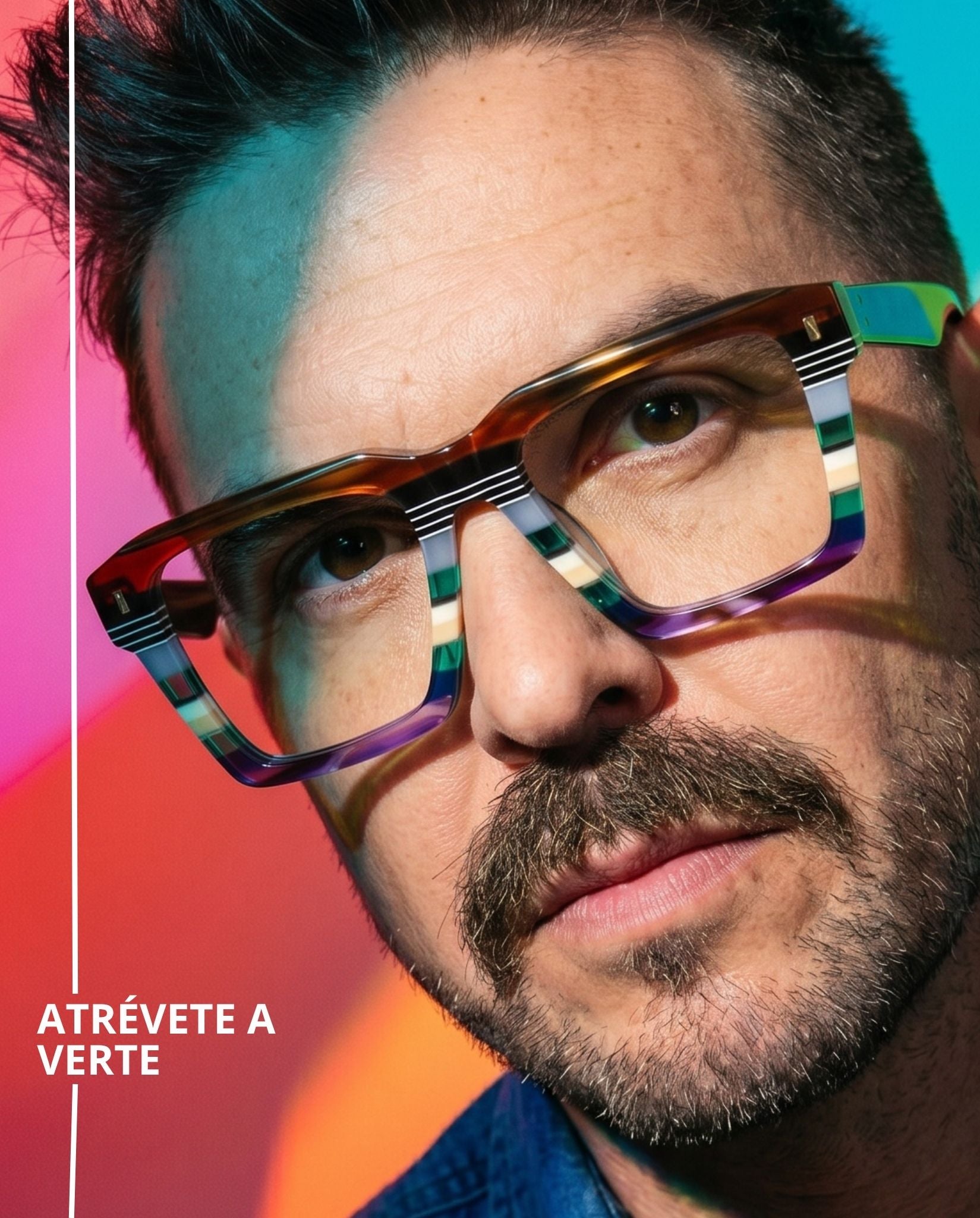 PASCAL - Lentes de pasta multi color. Lentes Personalizable. Lentes con filtro de luz azul. Lentes para hombre