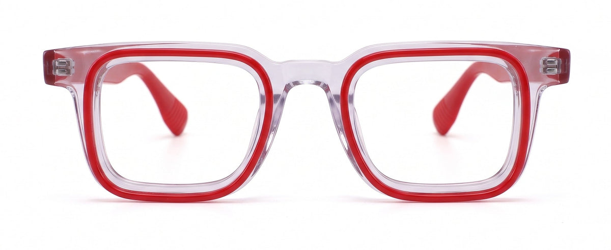 RYAN RED es un armazón rectangular, moderno y vanguardista que convierte el color en parte esencial de su diseño. Una inesperada mezcla de tonalidades recorre el marco creando contrastes, profundidad y una personalidad propia. 