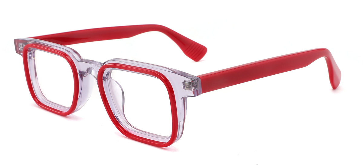 RYAN RED es un armazón rectangular, moderno y vanguardista que convierte el color en parte esencial de su diseño. Una inesperada mezcla de tonalidades recorre el marco creando contrastes, profundidad y una personalidad propia. 