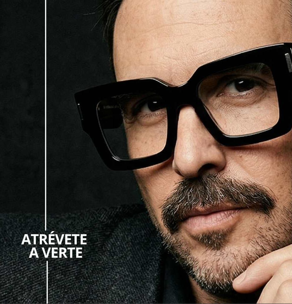 VANITY. Lente de pasta negra. Lente cuadrado. Lente con filtro luz azul. Lente personalizado. Lentes para hombre. Lentes para computadora