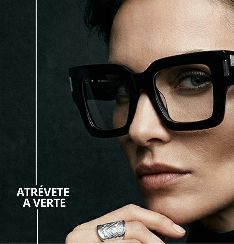 VANITY. Lente de pasta negra. Lente cuadrado. Lente con filtro luz azul. Lente personalizado. Lentes para mujer. Lentes para computadora